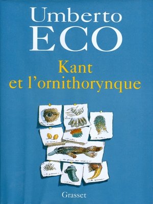 cover image of Kant et l'ornithorynque